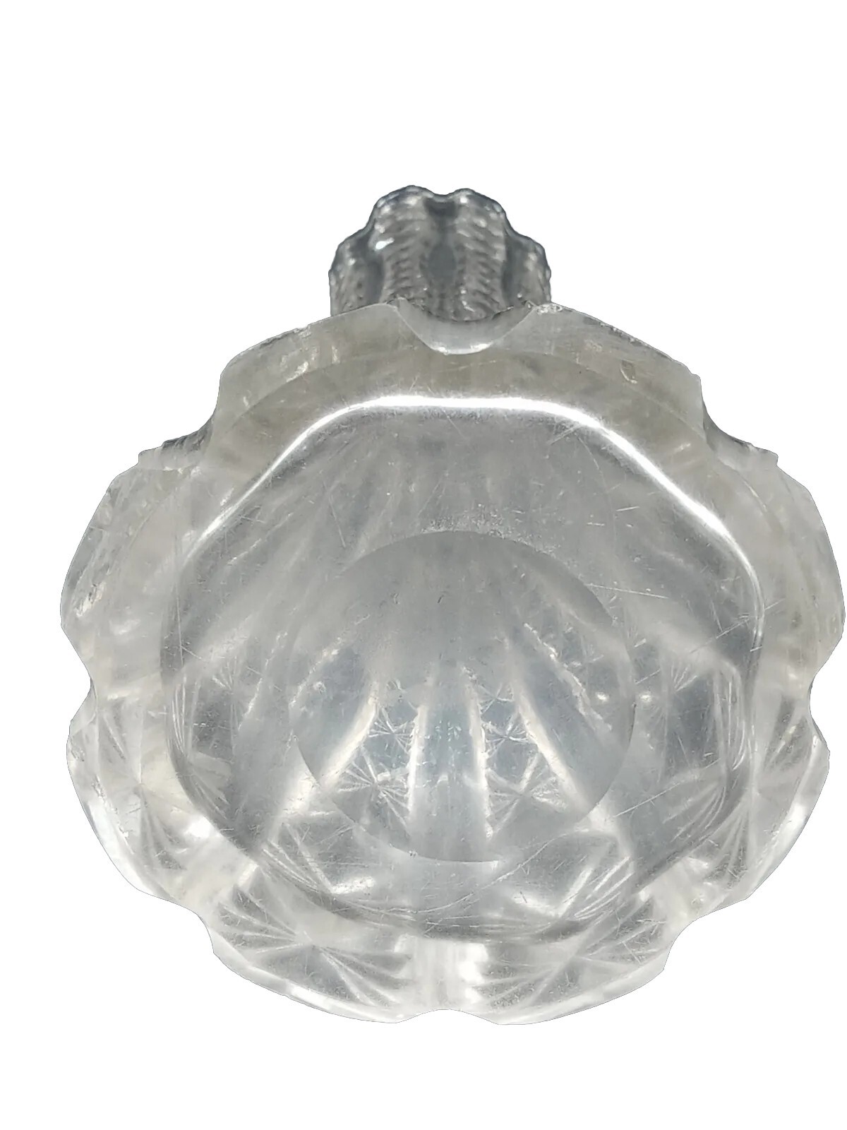 VTG HAND BLOWN CORSET STYLE CLEAR GLASS VASE 10.5T 2.25WT 3.5WB 1LB 6OZ
