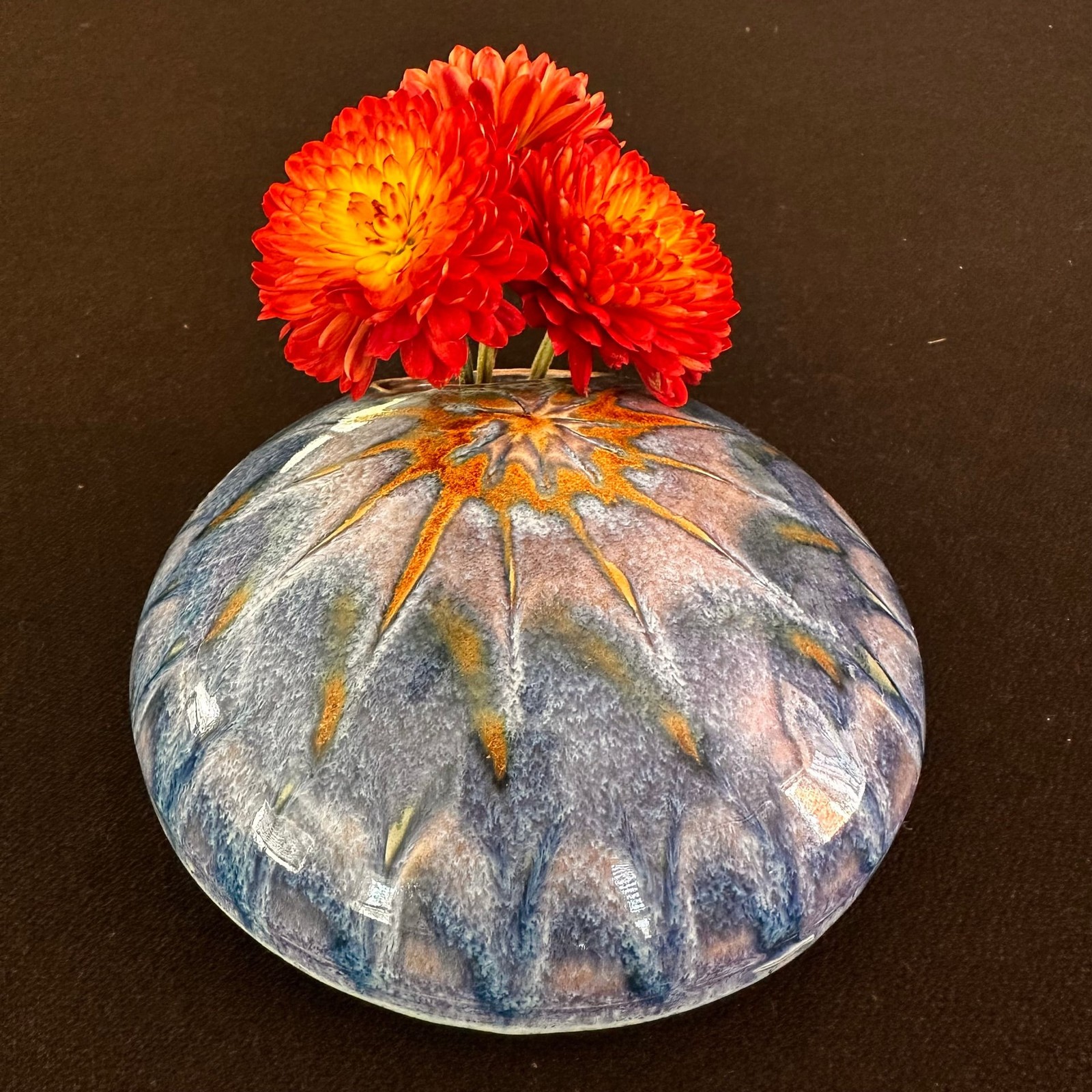Unity Pond Pottery Ikebana Flower Frog Vase Unity, Maine Vase #1