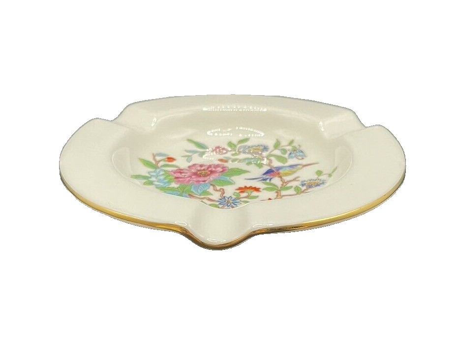 Aynsley England Fine Bone China Pembroke Bird & Flower Ashtray Reproduction