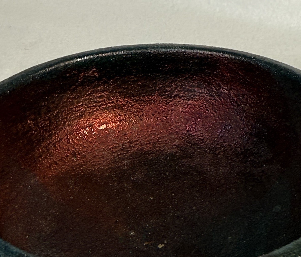 RAKU Studio Art Pottery Footed Bowl Ceramics Stamped 122