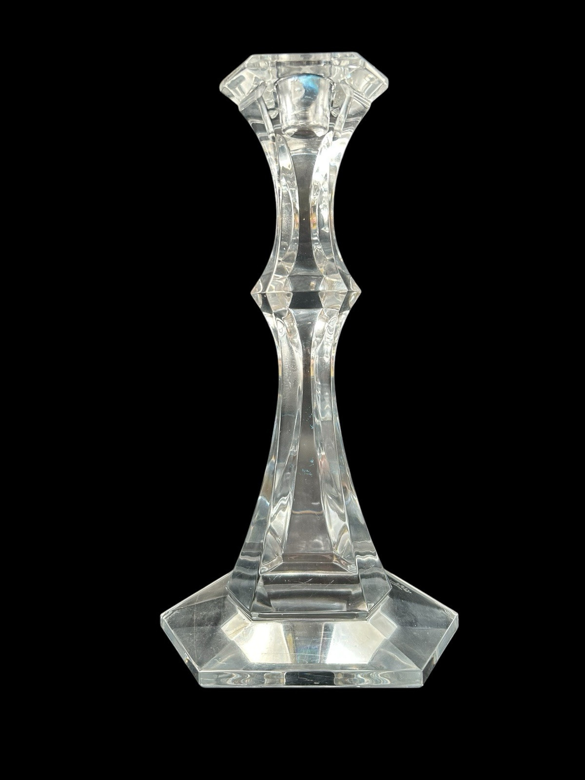 Vintage Val St Lambert Candlesticks VAS70 Pair 9.5 inches Cut Crystal GIFTWARE