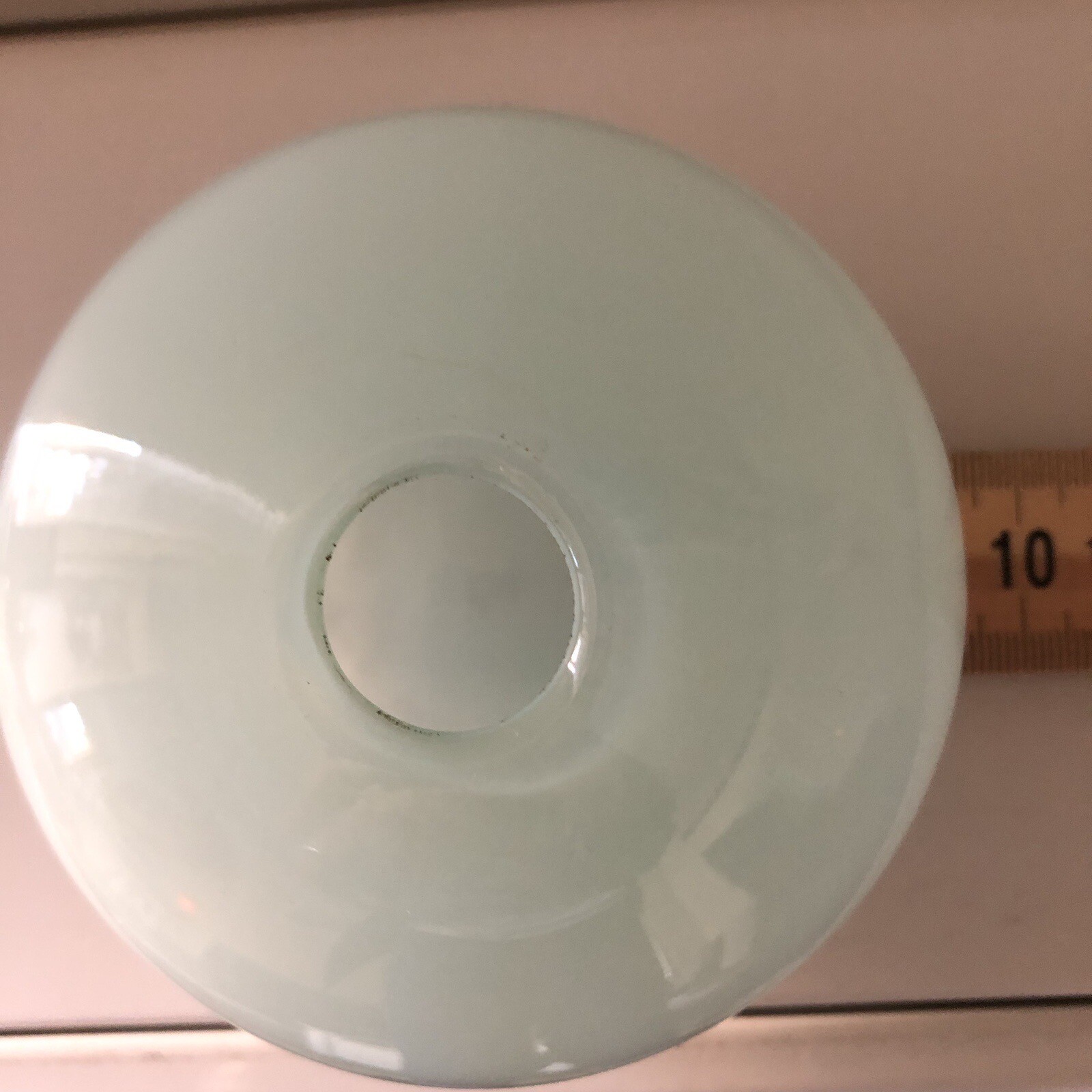 French Blue Squat Bud Vase Milky Glass 9.5cm x Wide 3.5cm Tall Camellias Daphne