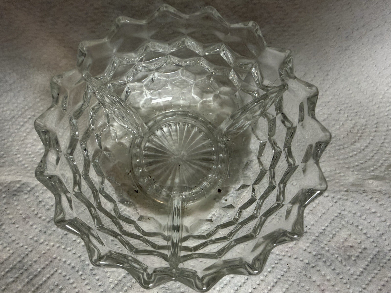 Fostoria AMERICAN Votive Holder Clear Cubist 5”x 2.5” RARE Ex Condition
