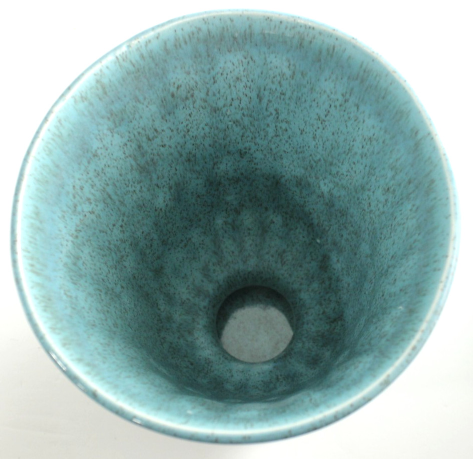 RED WING Pottery Vase # M1575 Robins Egg Blue Fleck 8″ EXCELLENT CONDITION