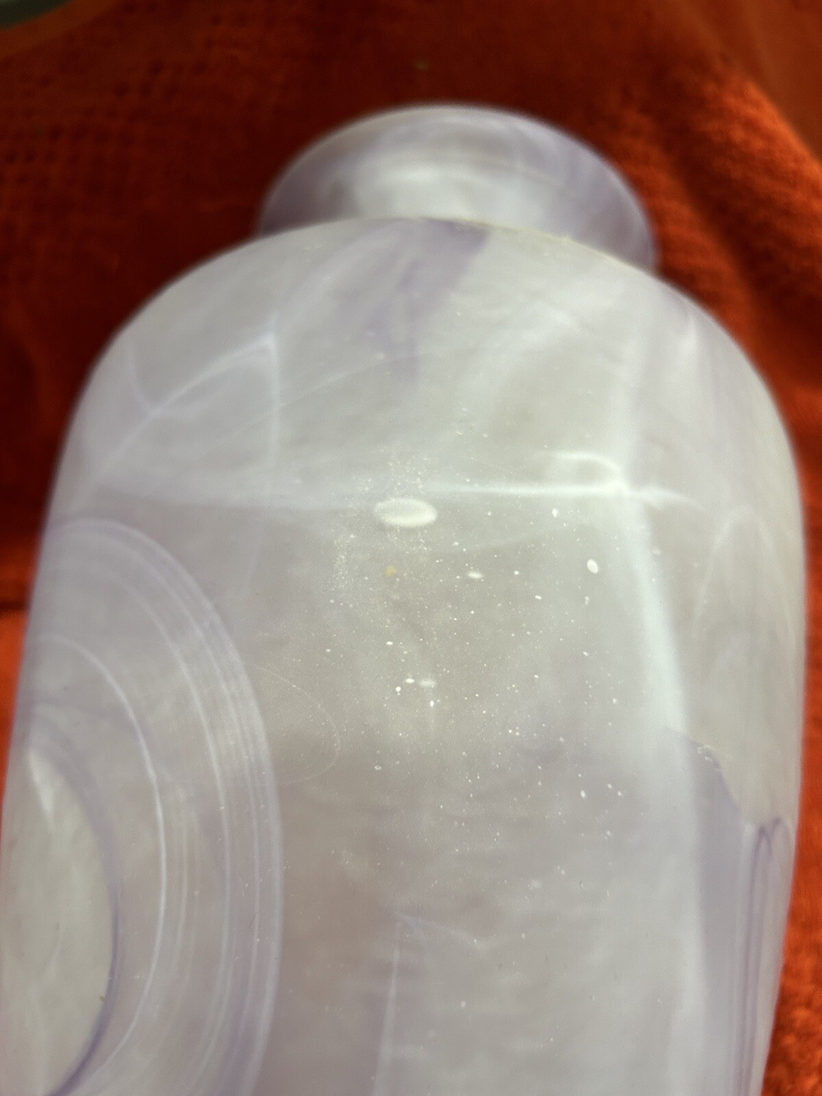 Purple 12 1/2 “ T satin Finish Glass Vase 4.75” D Unmarked ￼