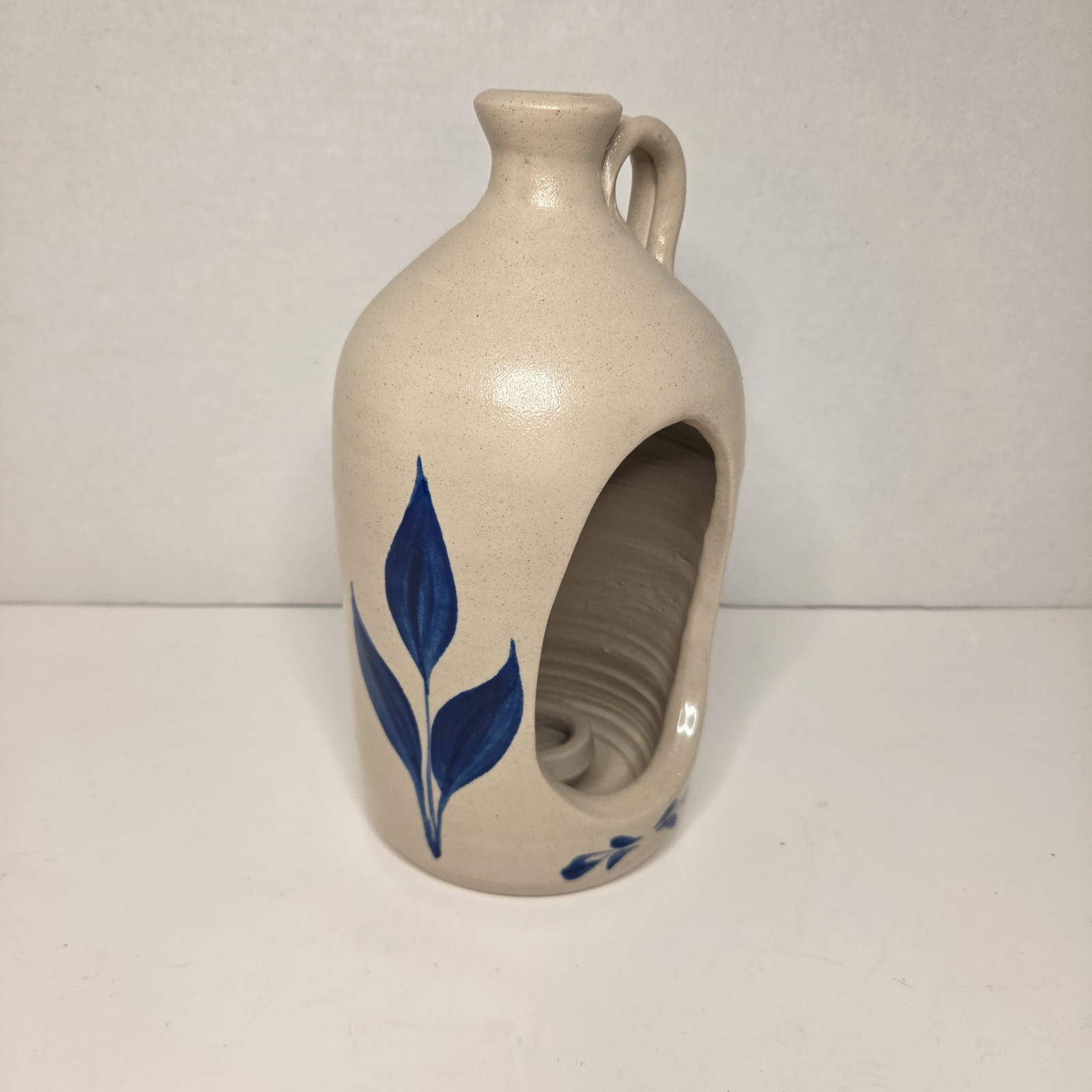 Vintage Williamsburg Pottery Salt Glaze Candle Holder Jug – Primitive