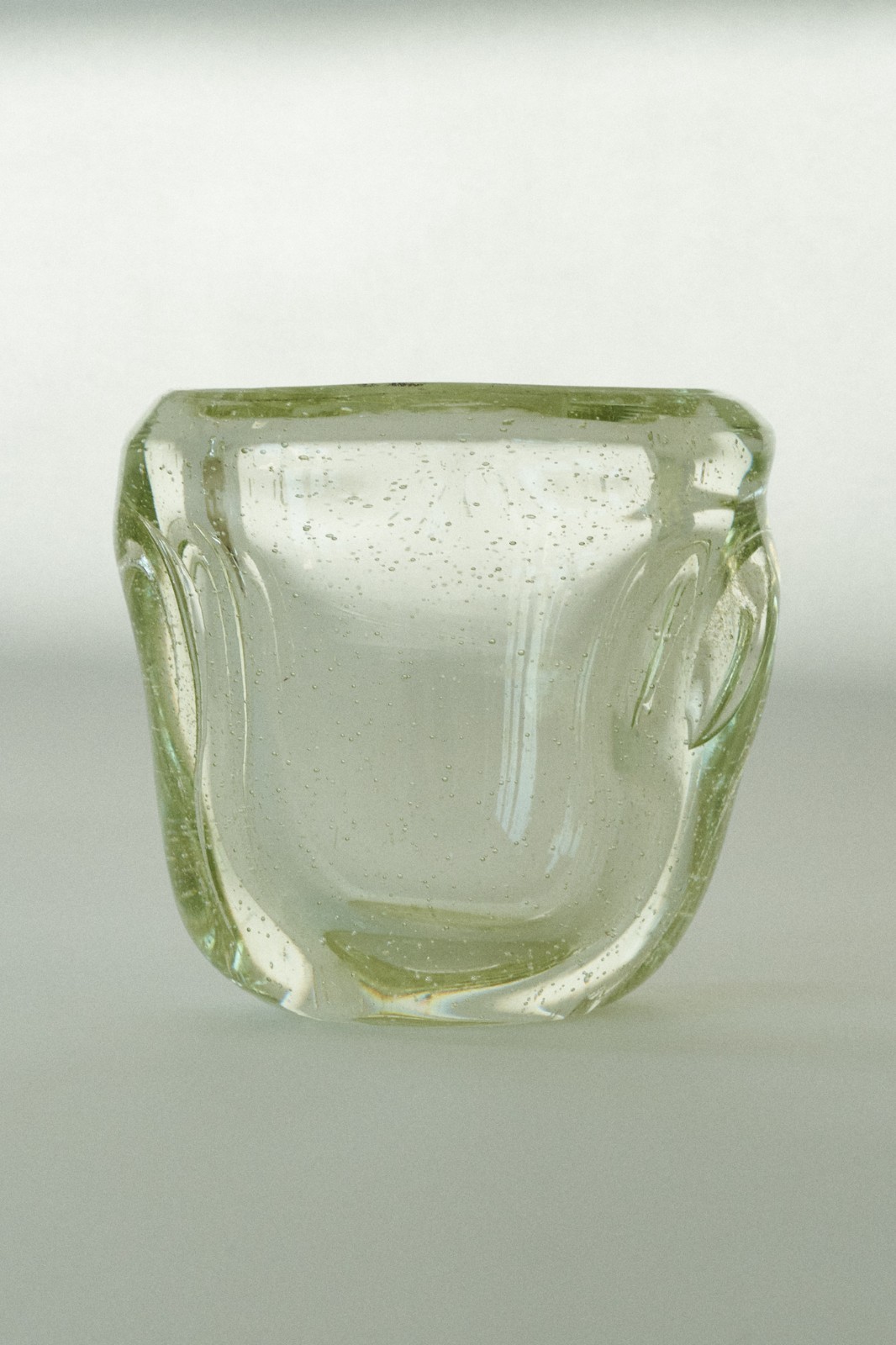 André Thuret Handblown Sculptural Glass Vase Signed French Mid Century Modern