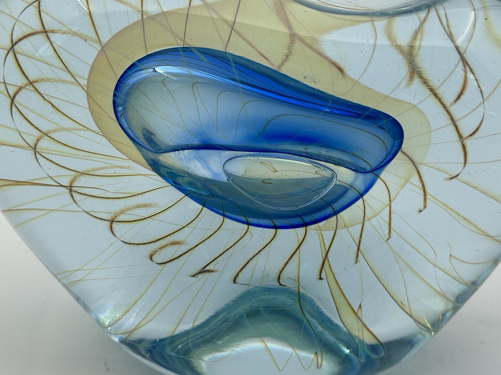 Vintage Dabanian Karnig Studio Art Glass Paperweight 1993 – Controlled Bubble