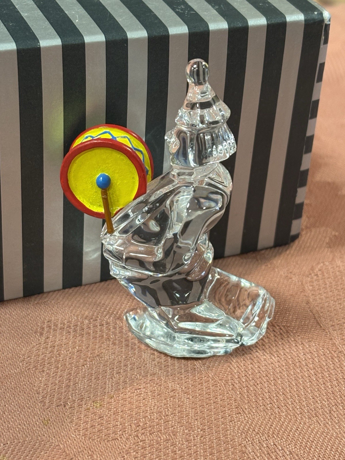Waterford Crystal Jewels Merry Music Collection Clown with Drum Figurine 2.5in