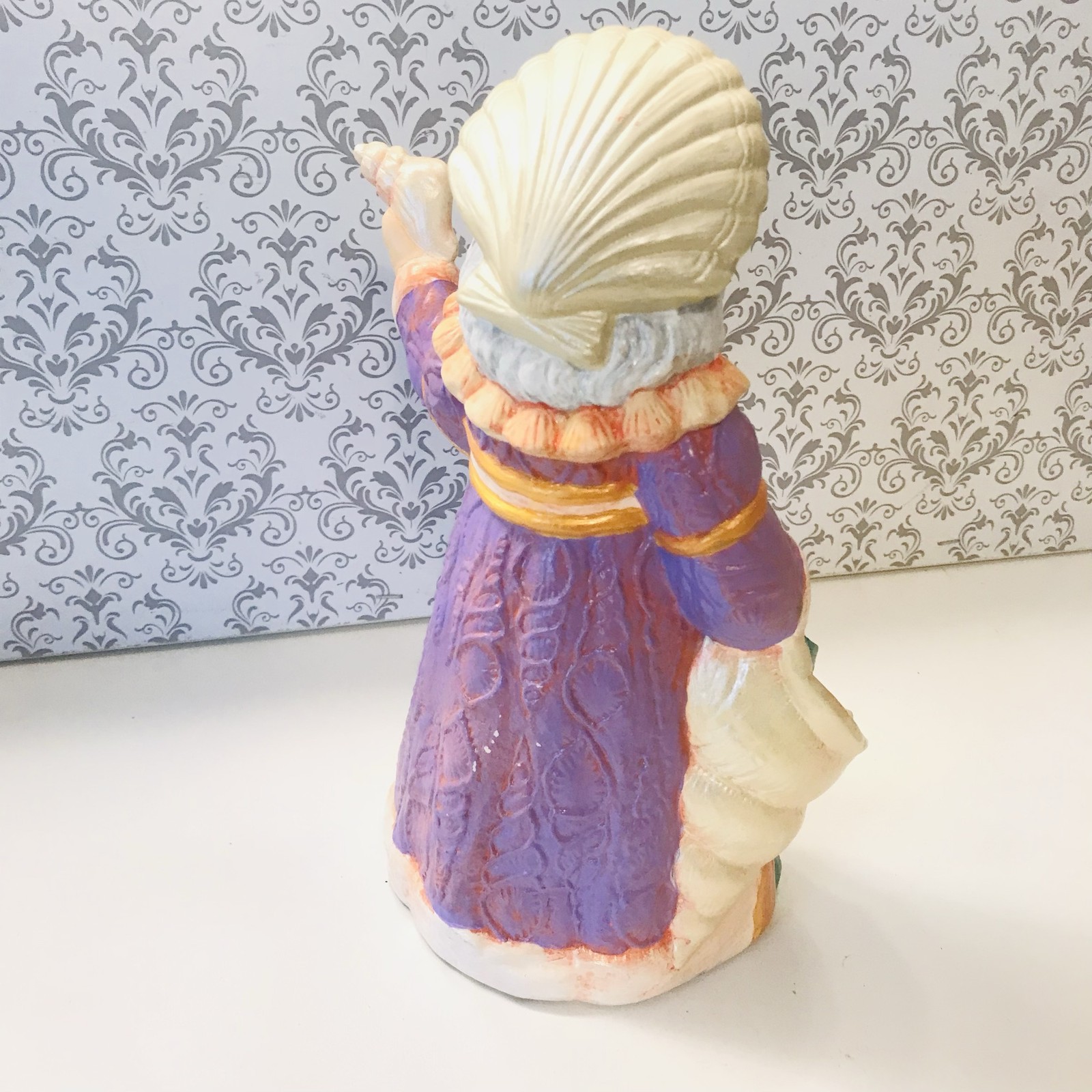 Gare Ceramic Mold Nautical Sea Shell Santa Claus Figurine 9 Inch