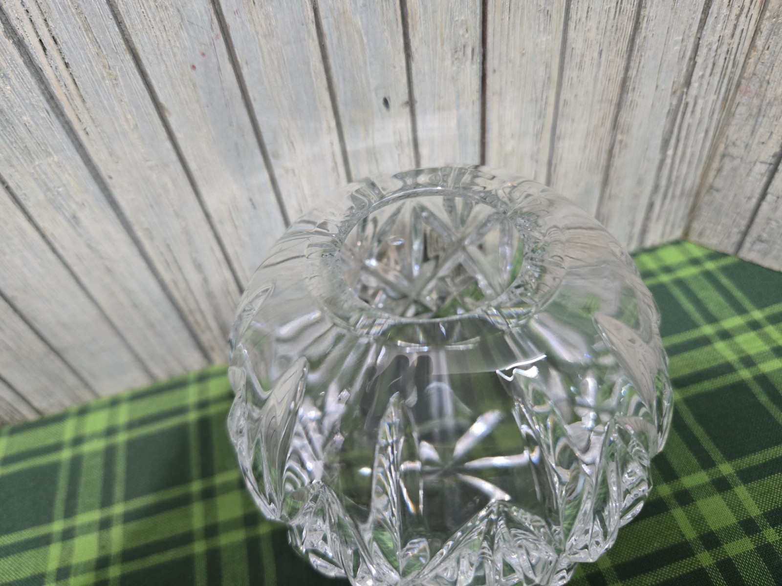 Waterford Crystal Lismore Small Rose Bowl Vase 3.5″ Acid Etched Waterford Mark 6