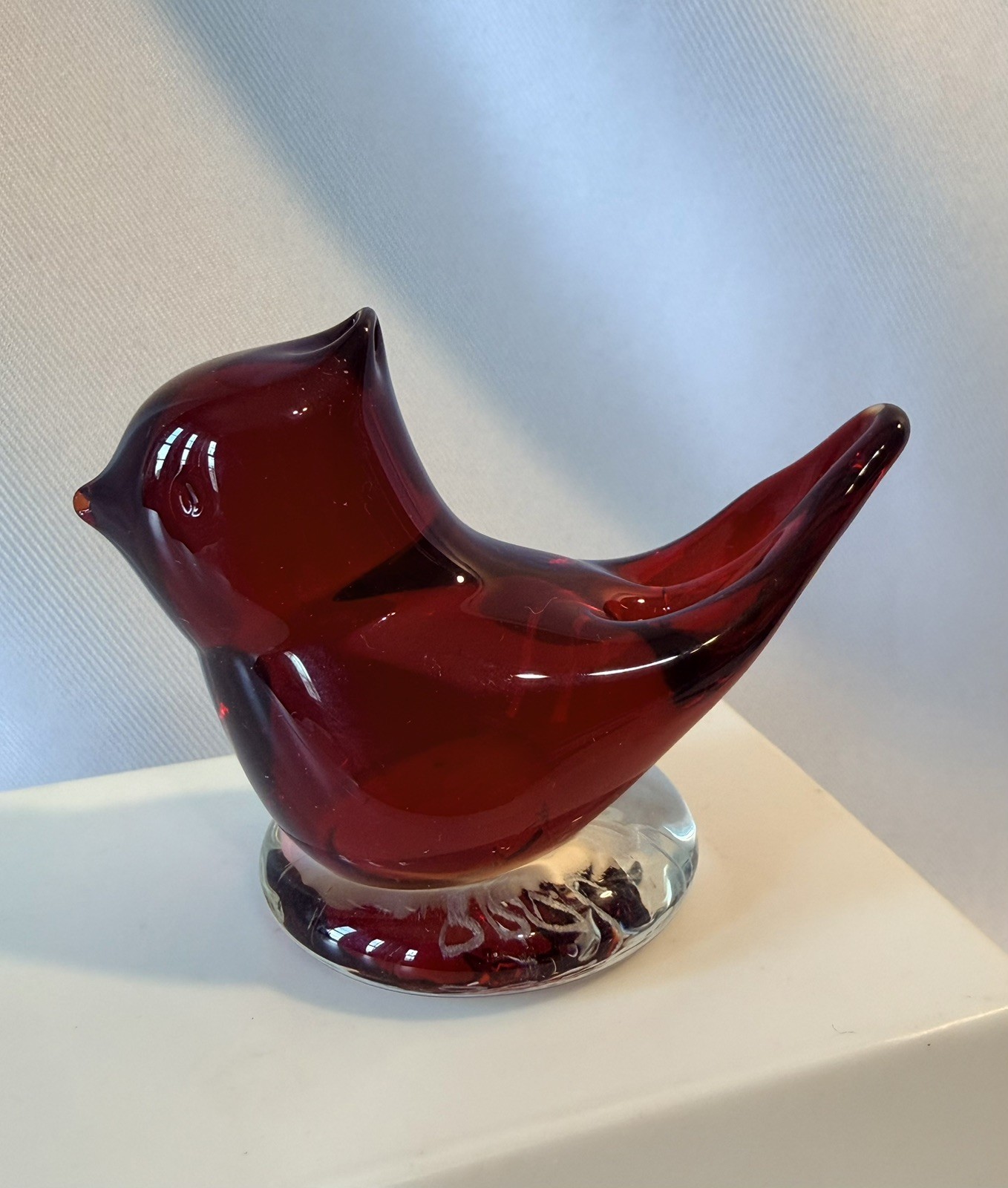 Terra Studios Leo Ward Red Royal Cardinal with Label 2.5” Tall Signed 2000