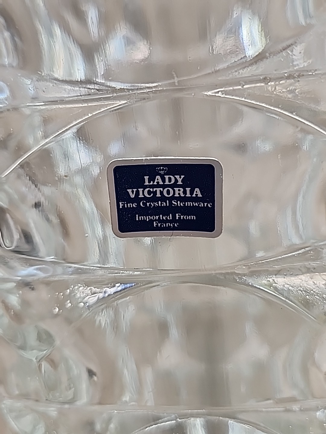 Lady Victoria Vase Fine Crystal Clear Glass France Heavy 10″ – Very Nice!