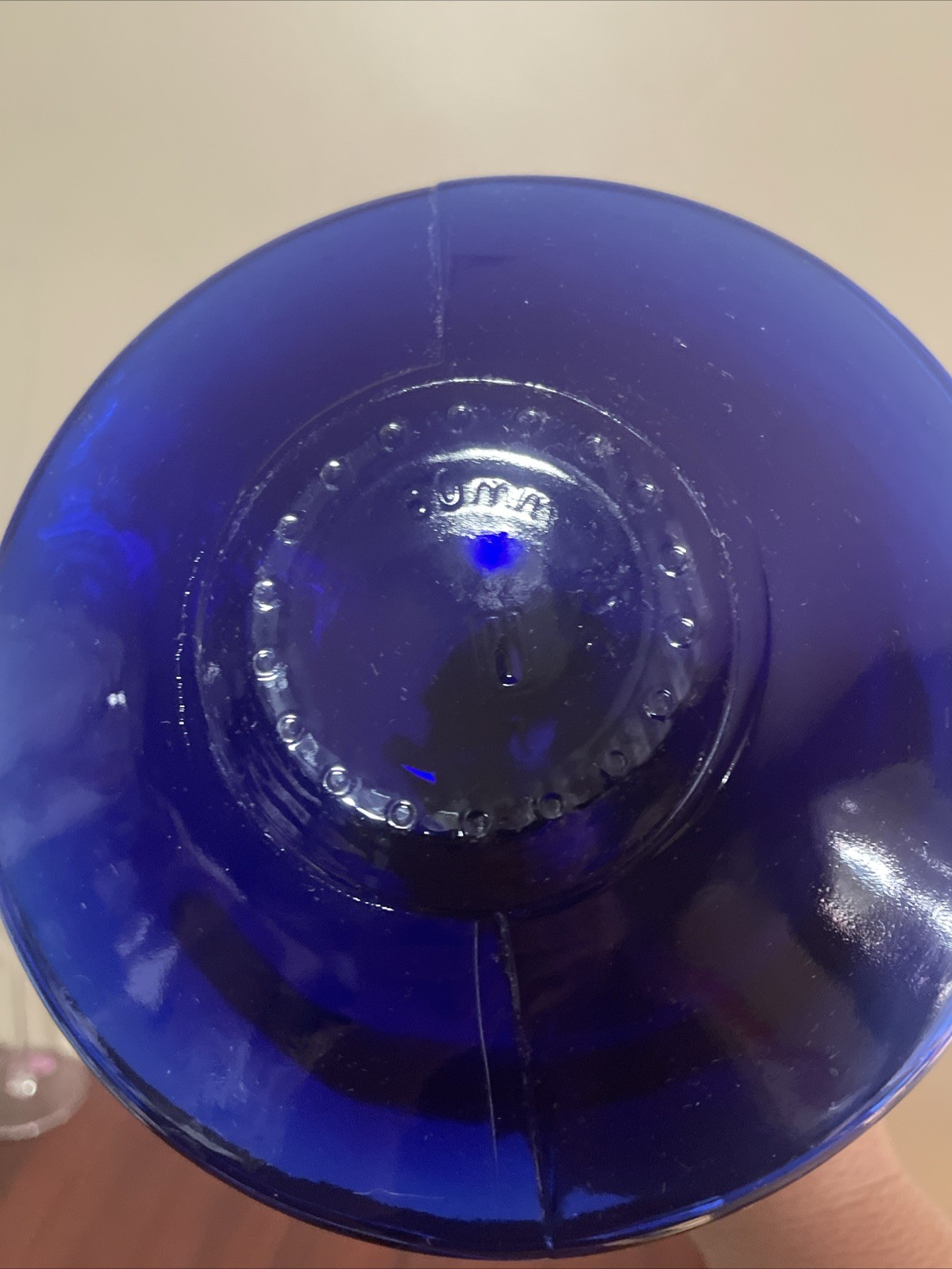 Cobalt Blue Glass Bottle Glass Stopper 15”