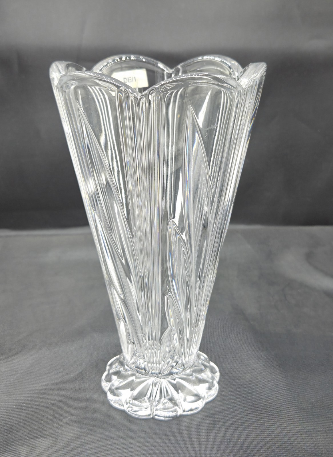 Vintage Waterford Marquis Feastivale Cut Crystal Footed Vase Germany 8″ Tall