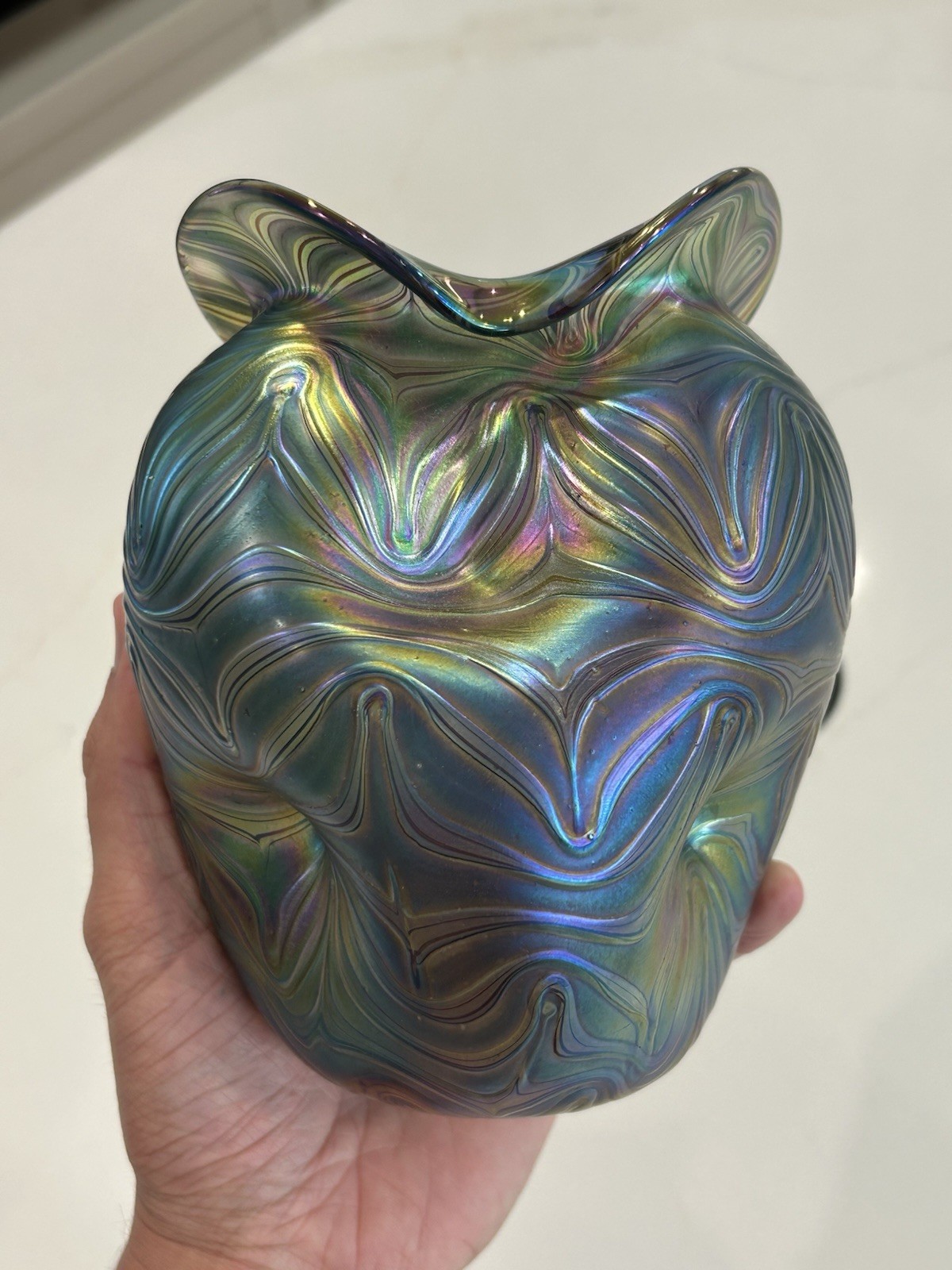 Antique Iridescent Glass Phanomen Vase Loetz / Kralik / Pallme Konig