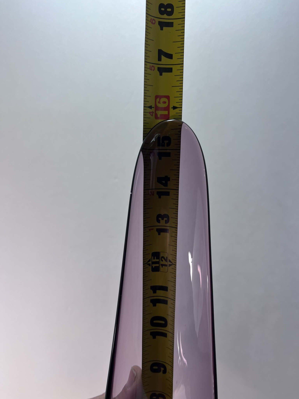 Vintage Viking Swung Glass Tall Amethyst Purple Taper Glow Candle Holder