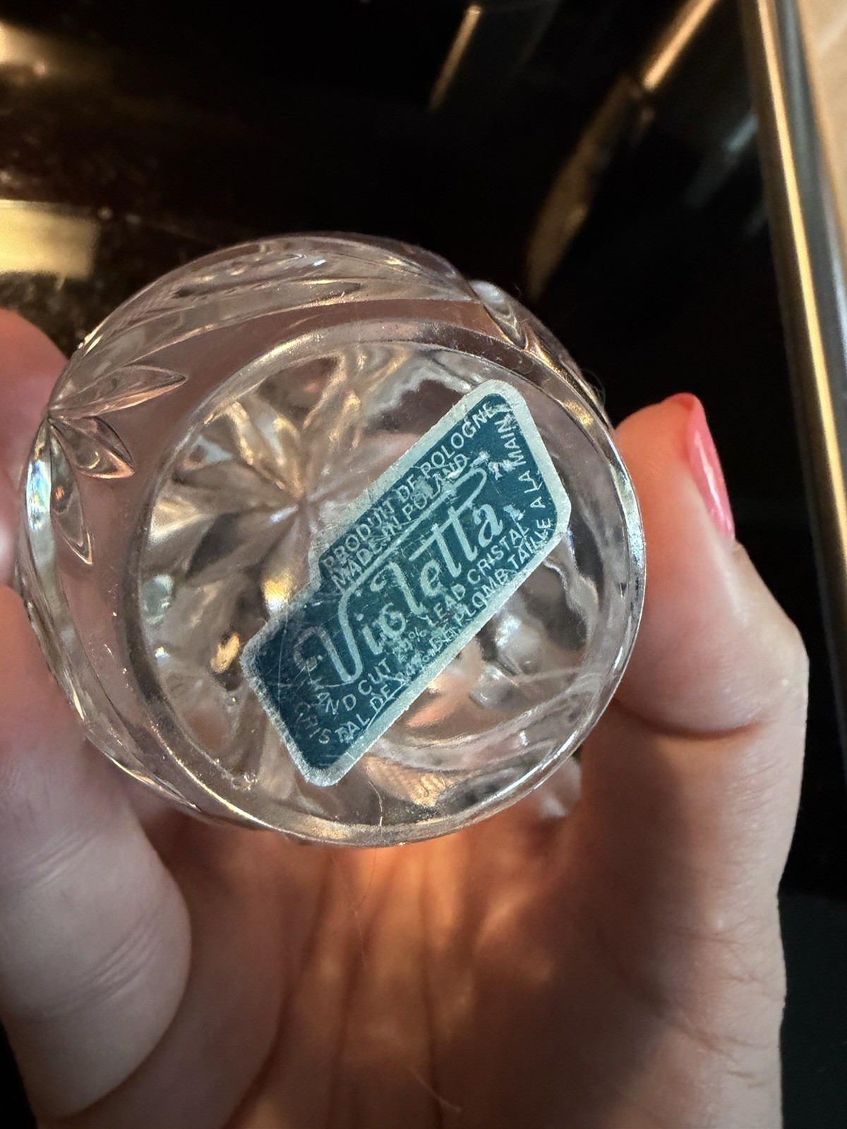 Violetta hand-cut crystal egg paperweight, crafted in Poland Flowers Gorgeous