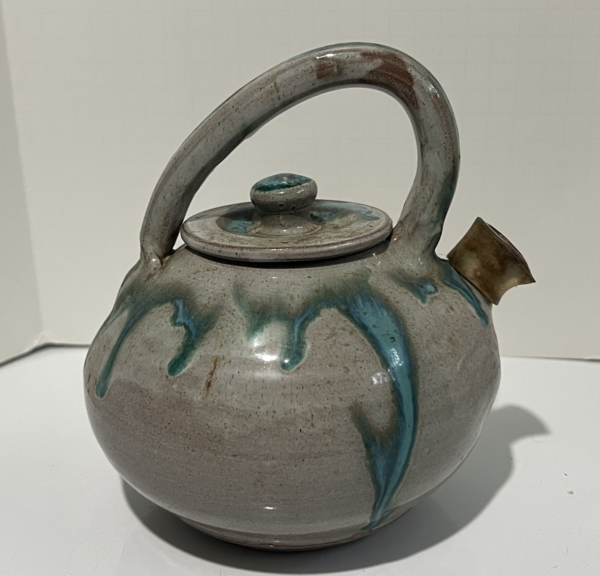 Wayne Taylor Studio Pottery Teapot Drip Glaze Canada
