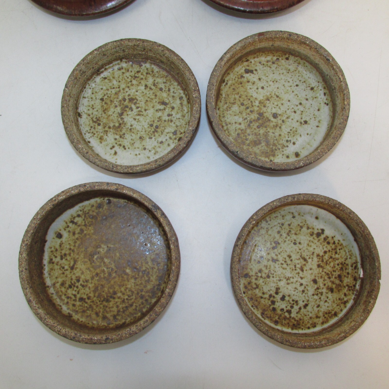Kenneth Ferguson Pottery signed – 4 pottery jars & Lids -1960’s – 1970’s