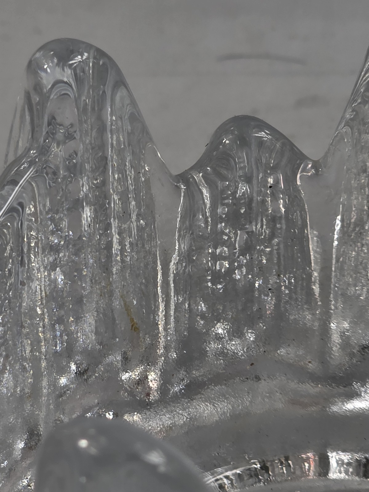 MCM Rune Strand Nybro Crystal Swedish Art Glass Volcano Votive Candle Holder 104