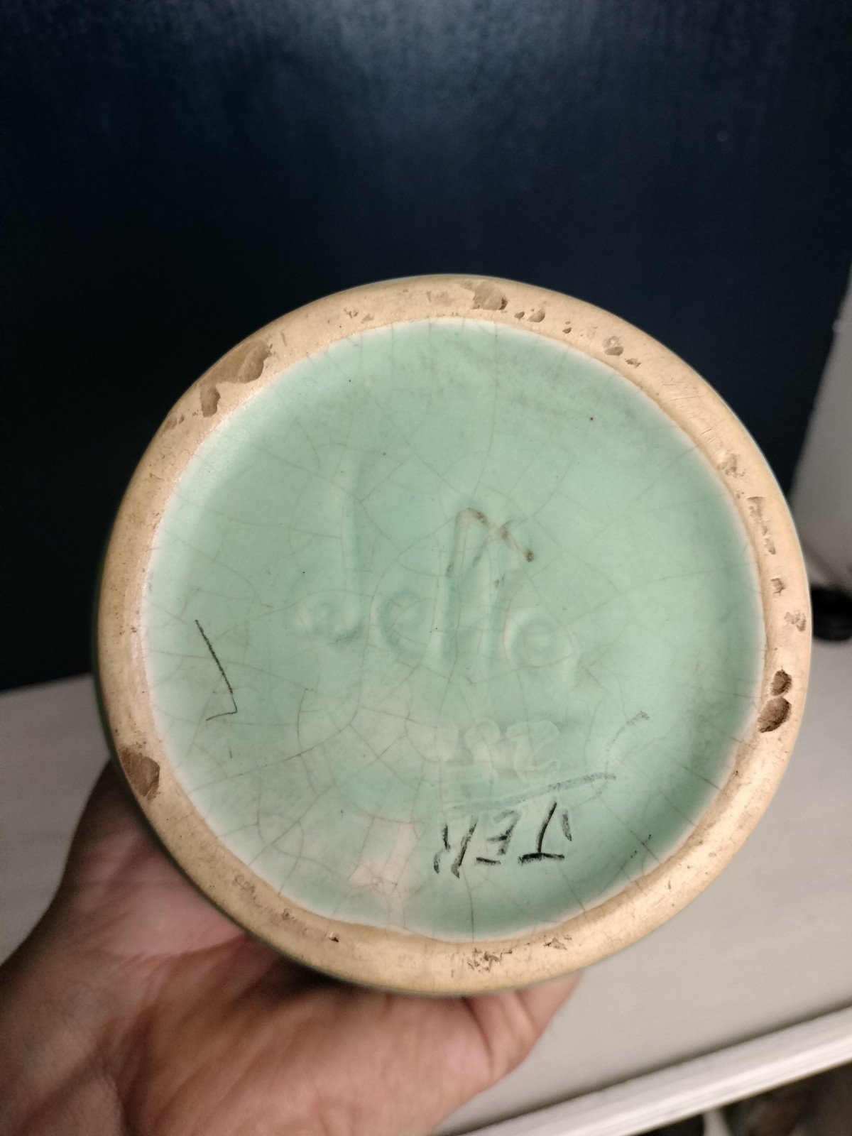Vintage Weller Art Pottery Vase Wild Rose 1930s 9.25″