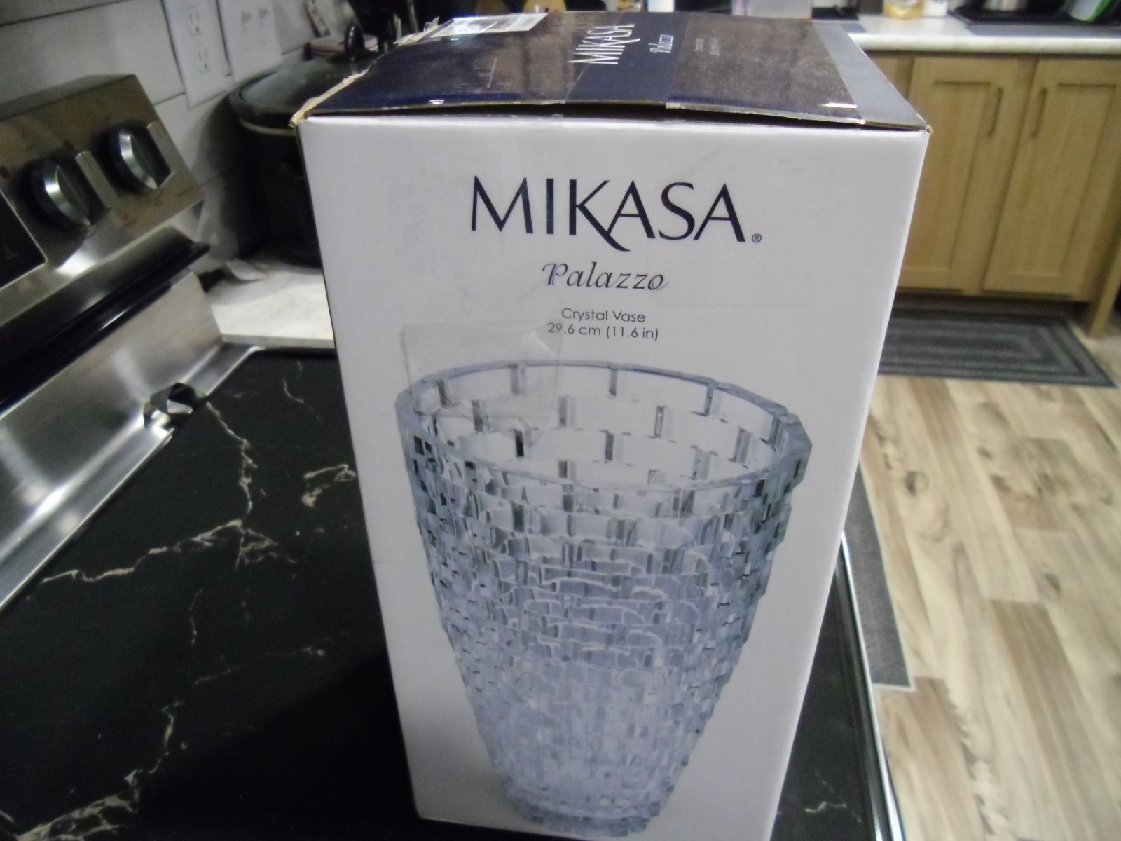 Mikasa Palazzo 11.6 Inch Crystal Glass Vase Centerpiece Flowers