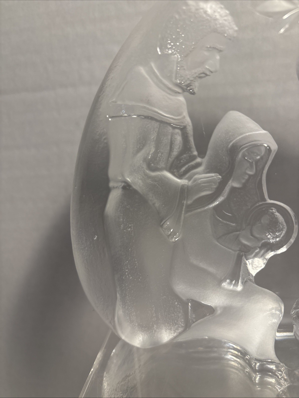 Mats Jonasson Sweden Glass The Birth Of The Jesus Christ Sculpture Paperweight