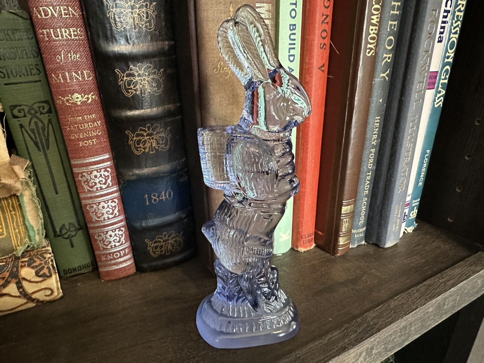 Art Glass Purple Amethyst Violet Bunny Rabbit Paperweight Spring Easter Animal