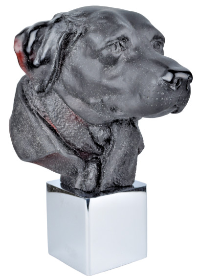 DAUM Crystal Gaspard Labrador Black Dandy Collection Signed with COA NIB