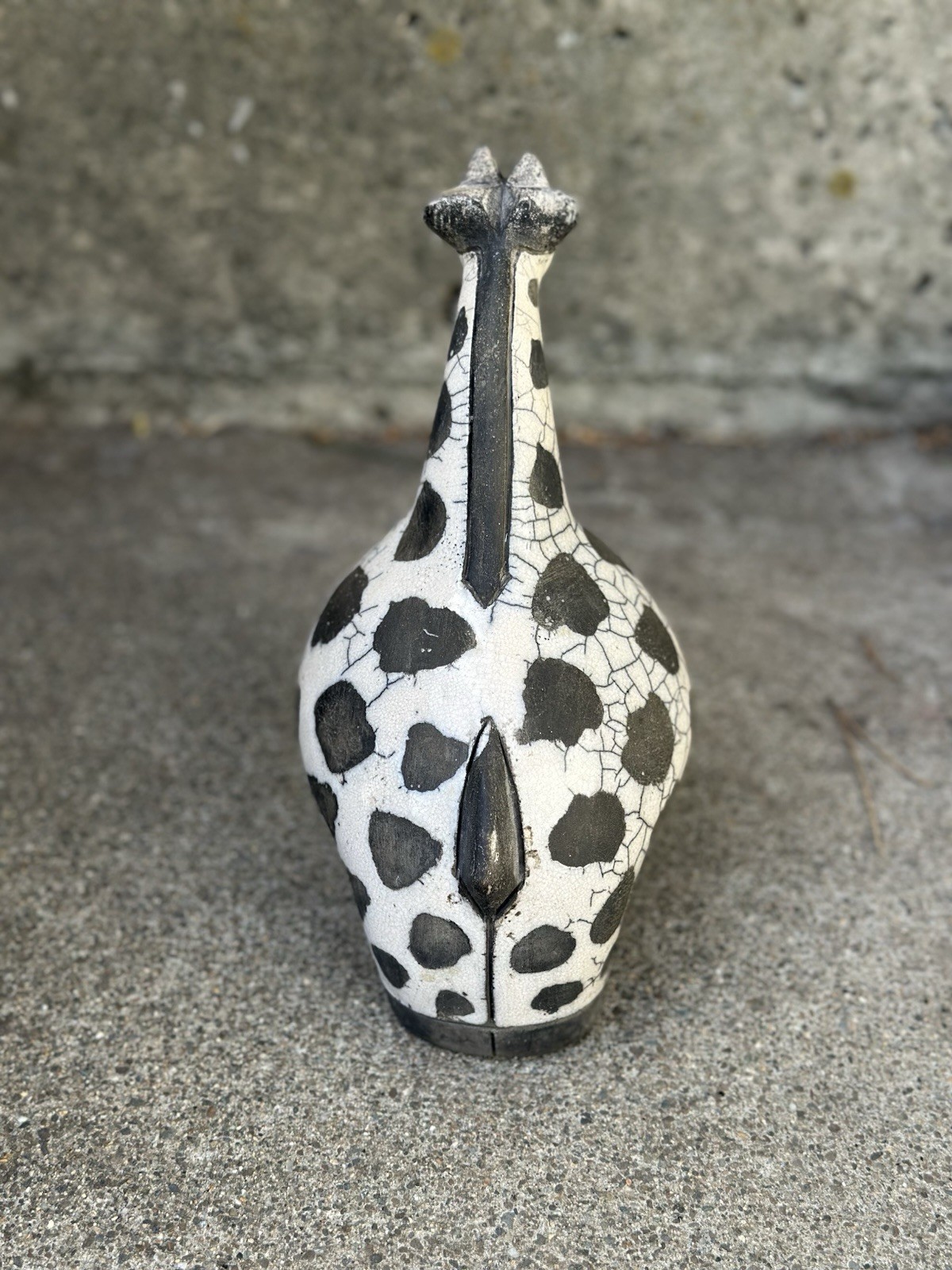 Gerhard De Beer Raku Pottery Giraffe Wildlife Figurine Crazy Clay South Africa