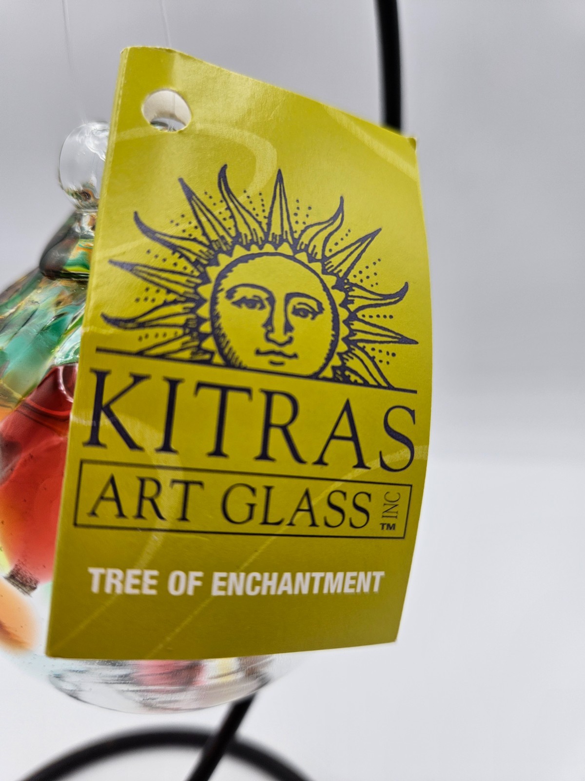 KITRAS Art Glass Tree Of Enchantment Blown Glass Ornament Tree of Sisters 3 inch