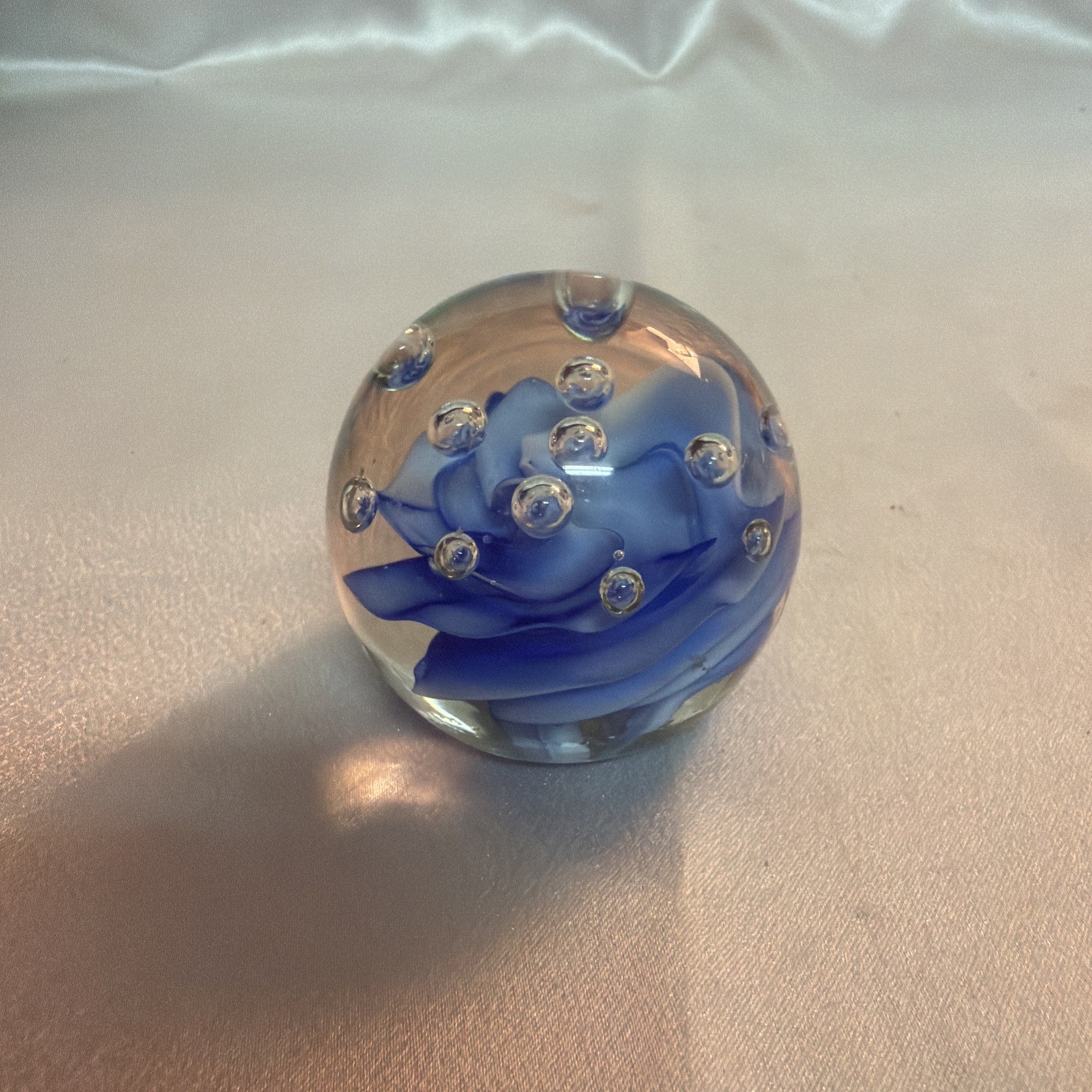 Small Wave Design Paper Weight 2 1/2 Inches Wide 2 1/2 Inches Tall