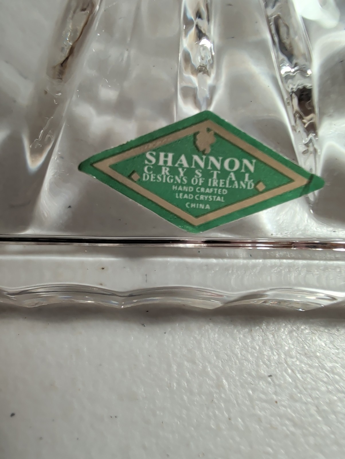 VTG GODINGER SHANNON 24% LEAD CRYSTAL HEAVY PEDESTAL COMPOTE BOWL VASE 9.5″