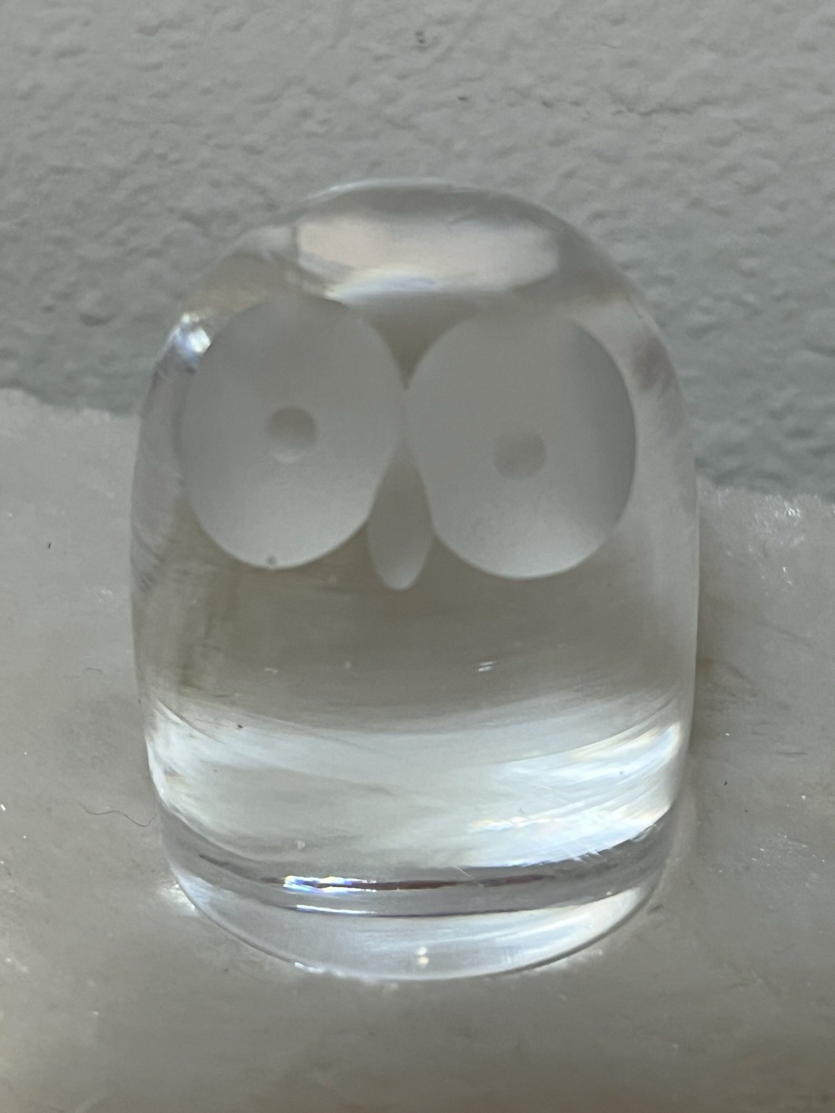 Vintage Hadeland of Norway Lead Crystal Glass Owl Modern Art Figurine