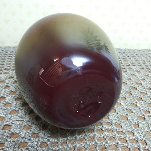 Iridescent Art Glass 5.5″ Vase Oil Slick Rainbow Hand Blown Studio Glass Signed