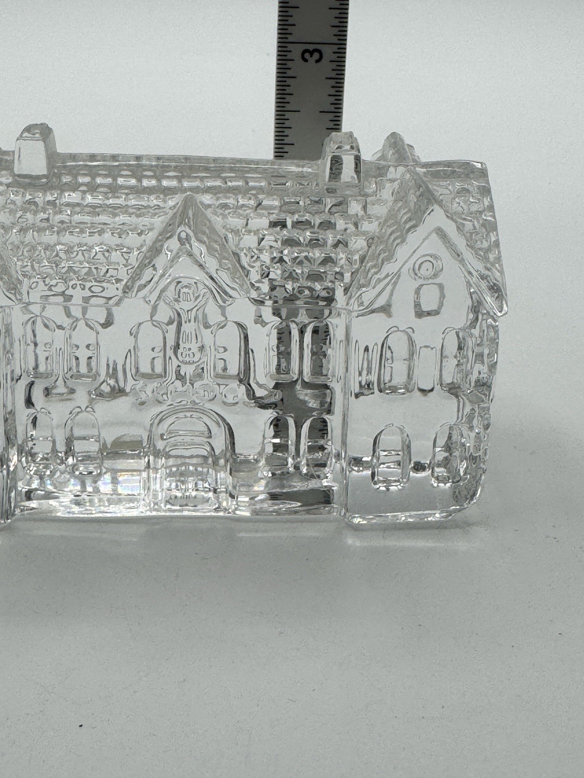 Stamped Waterford Crystal Lismore Village School Desk Paperweight No Box