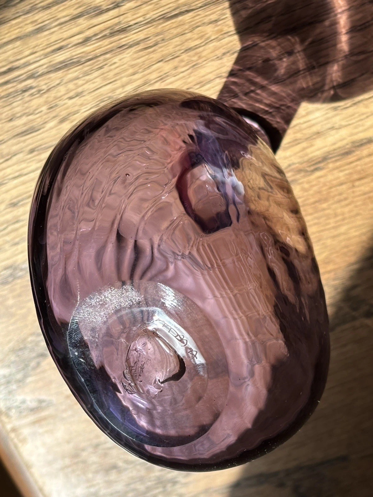 Pocket Bottle Amethyst Handblown Glass Vase Signed MMA Metropolitan Museum Art