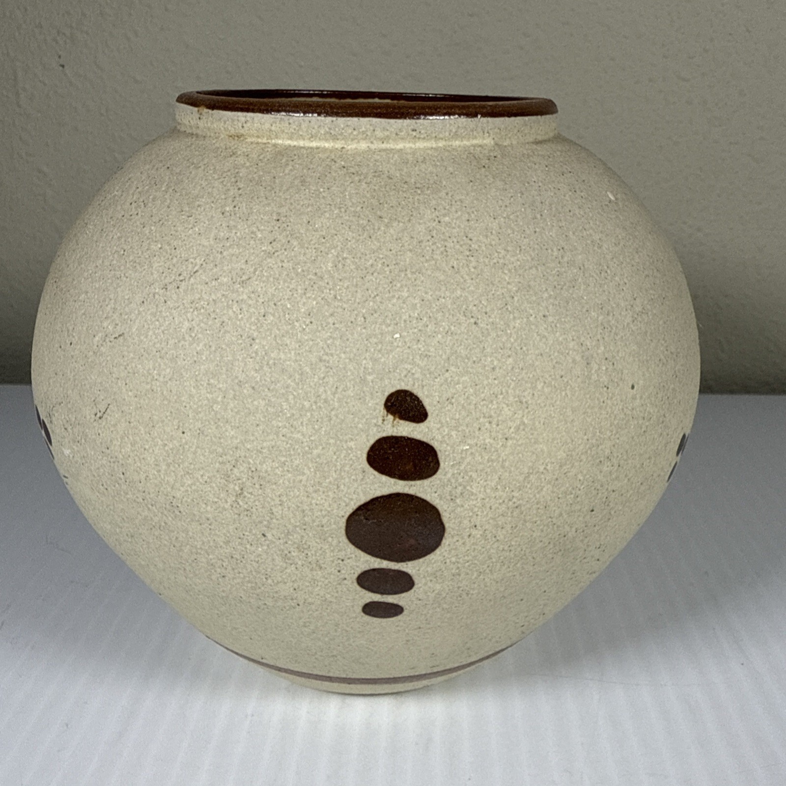 Vintage Mexican Pottery Vase Signed Desert Cactus Mexico Western 5”
