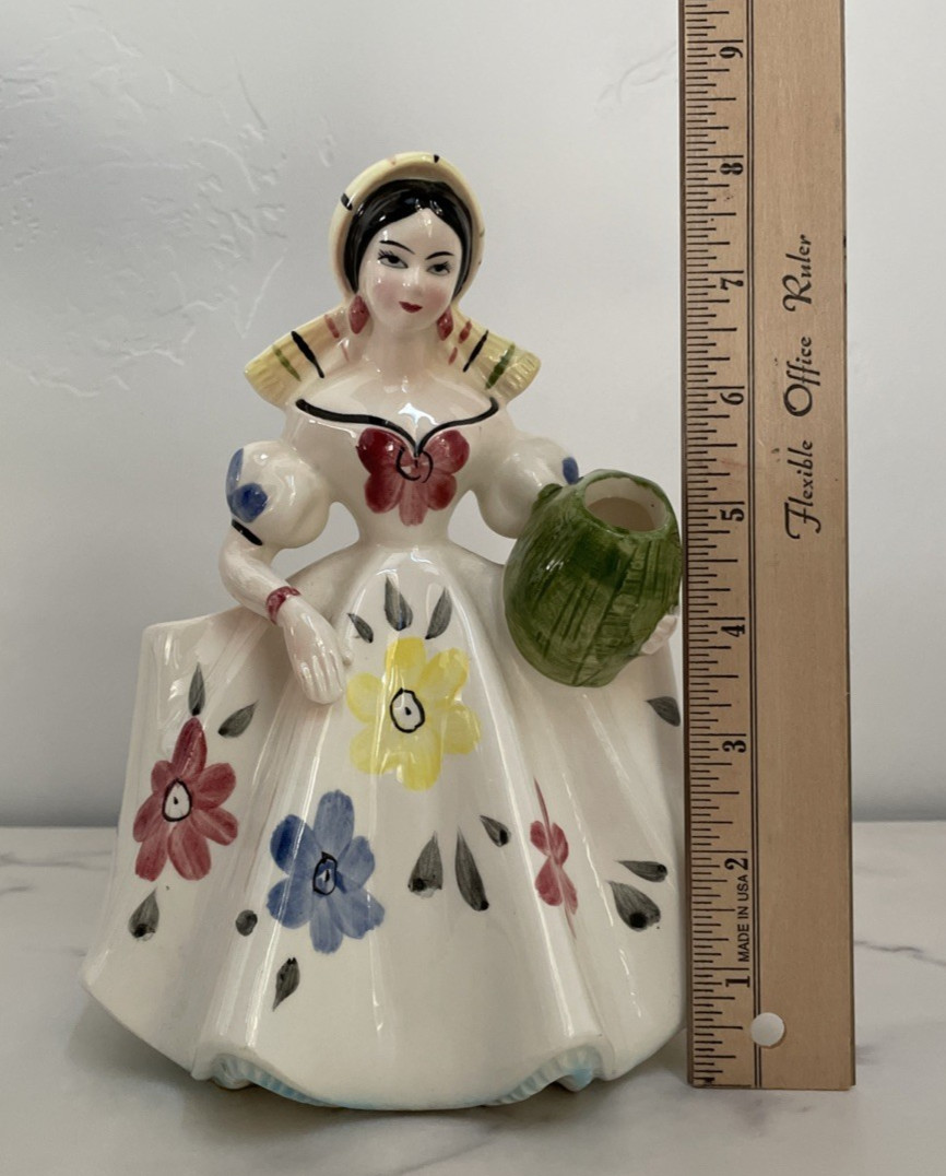 MCM Vintage Rubens Original Lady Yellow Bonnet Dress Signed Japan #4102