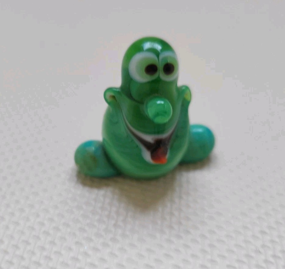 Glass Handmade Alien Mini Figurine 1.5″ Cute Little Monster Statue Decor