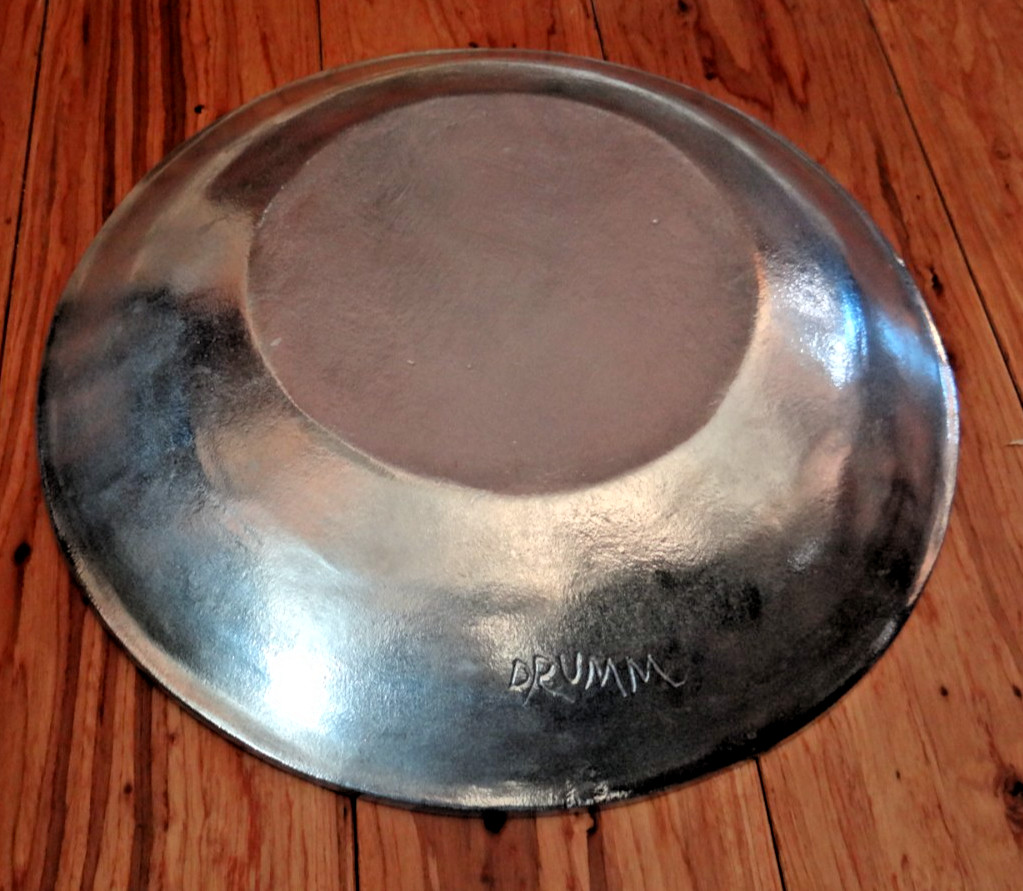 Don Drumm Handmade Aluminum Lizard Bowl Signed 13.25” Art Centerpiece