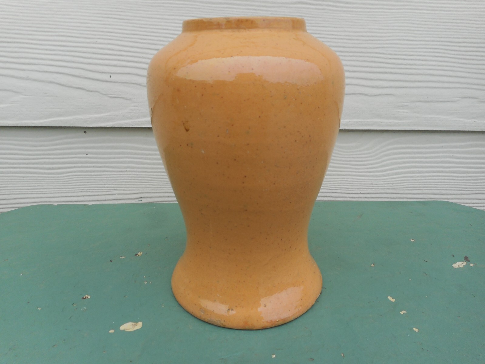 Antique Salt Glazed Arts & Crafts – Mission Pottery Vase 7 5/8″ Tall Unmarked