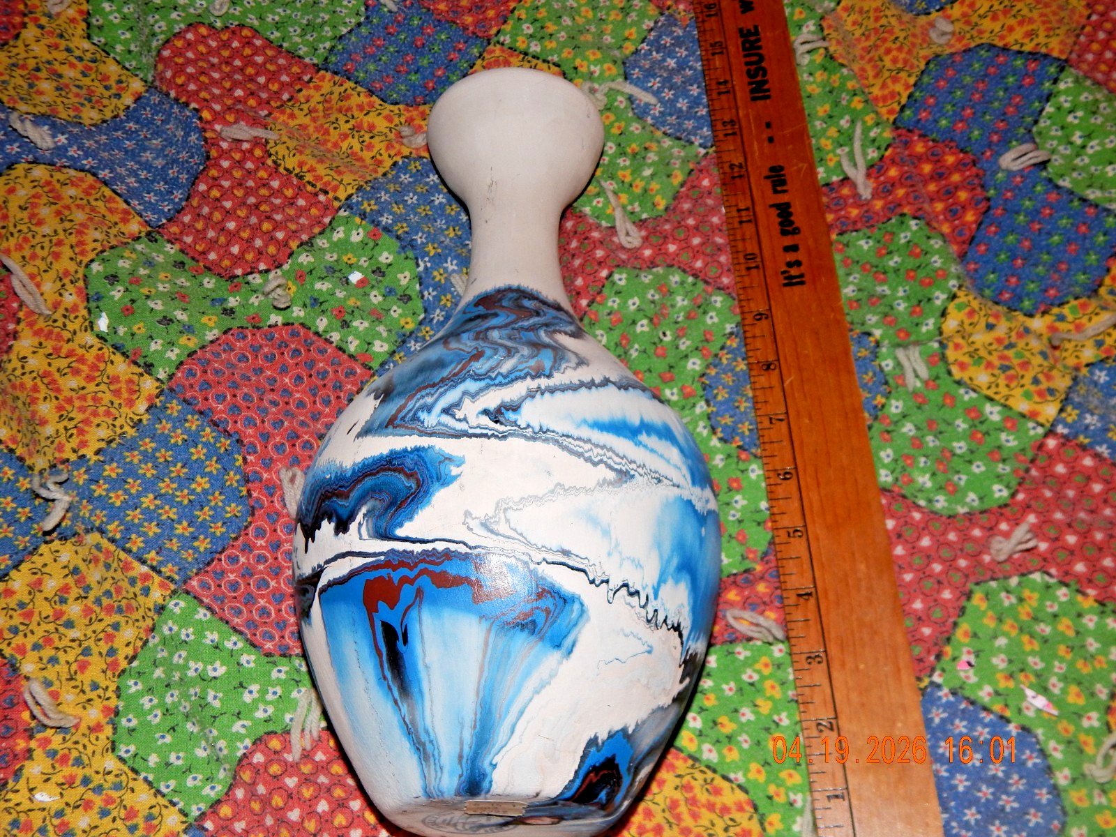 HUGE Nemadji Vase – 12 1/2 inches tall! – Has price tag from Reptile Gardens