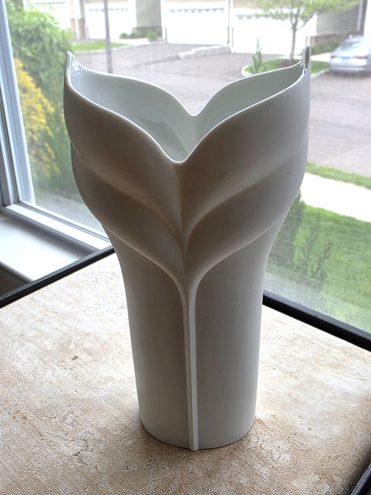 Vintage ROSENTHAL STUDIO LINE Calla Lily Relief VASE in White