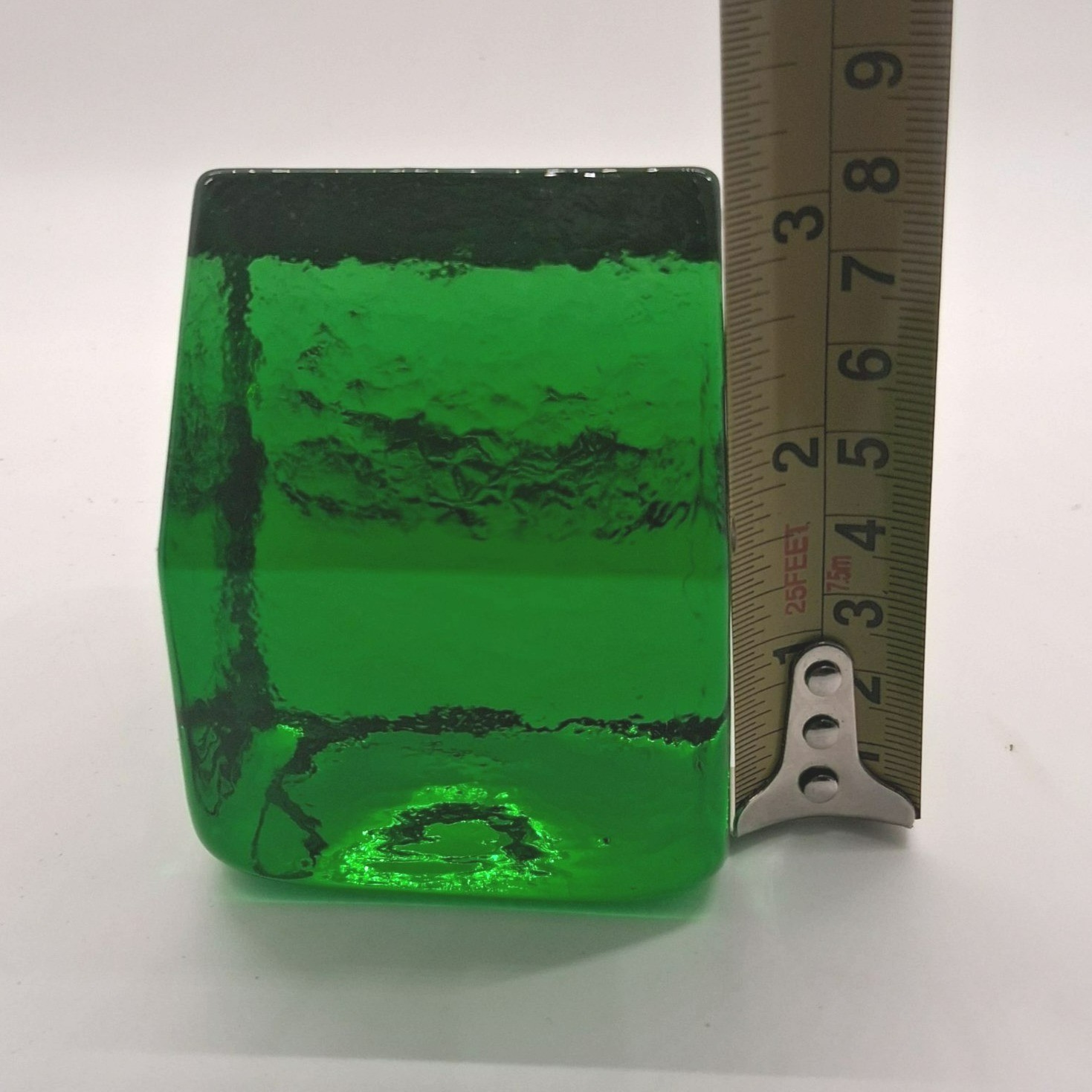 Rare V Nason Murano Glass House Paperweight Signed Green Vintage 3″x 2.5″x 2.5″