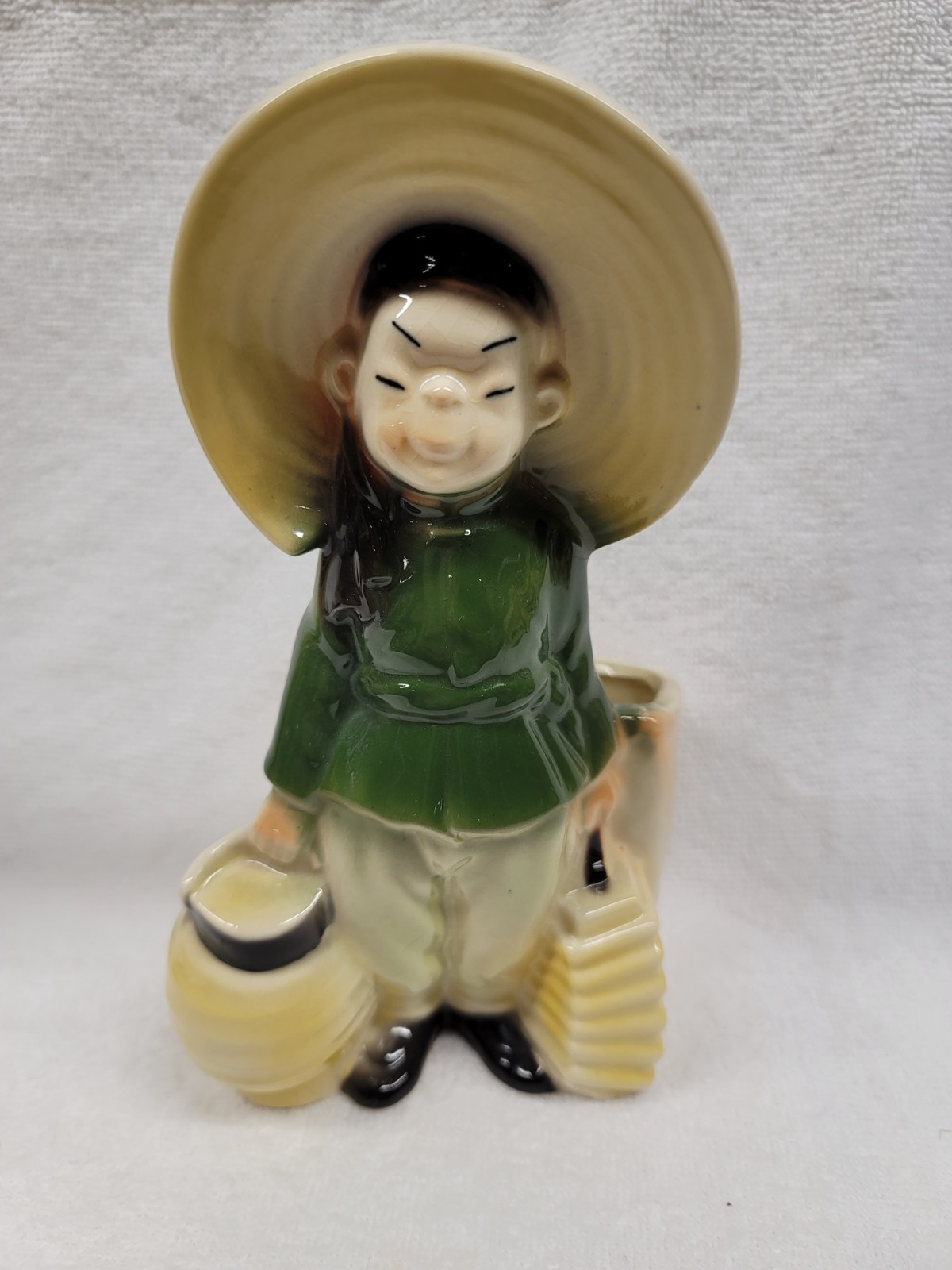 7 3/4″ ASIAN GIRL PLANTER BY ROYAL COPLEY, ROYAL WINDSOR