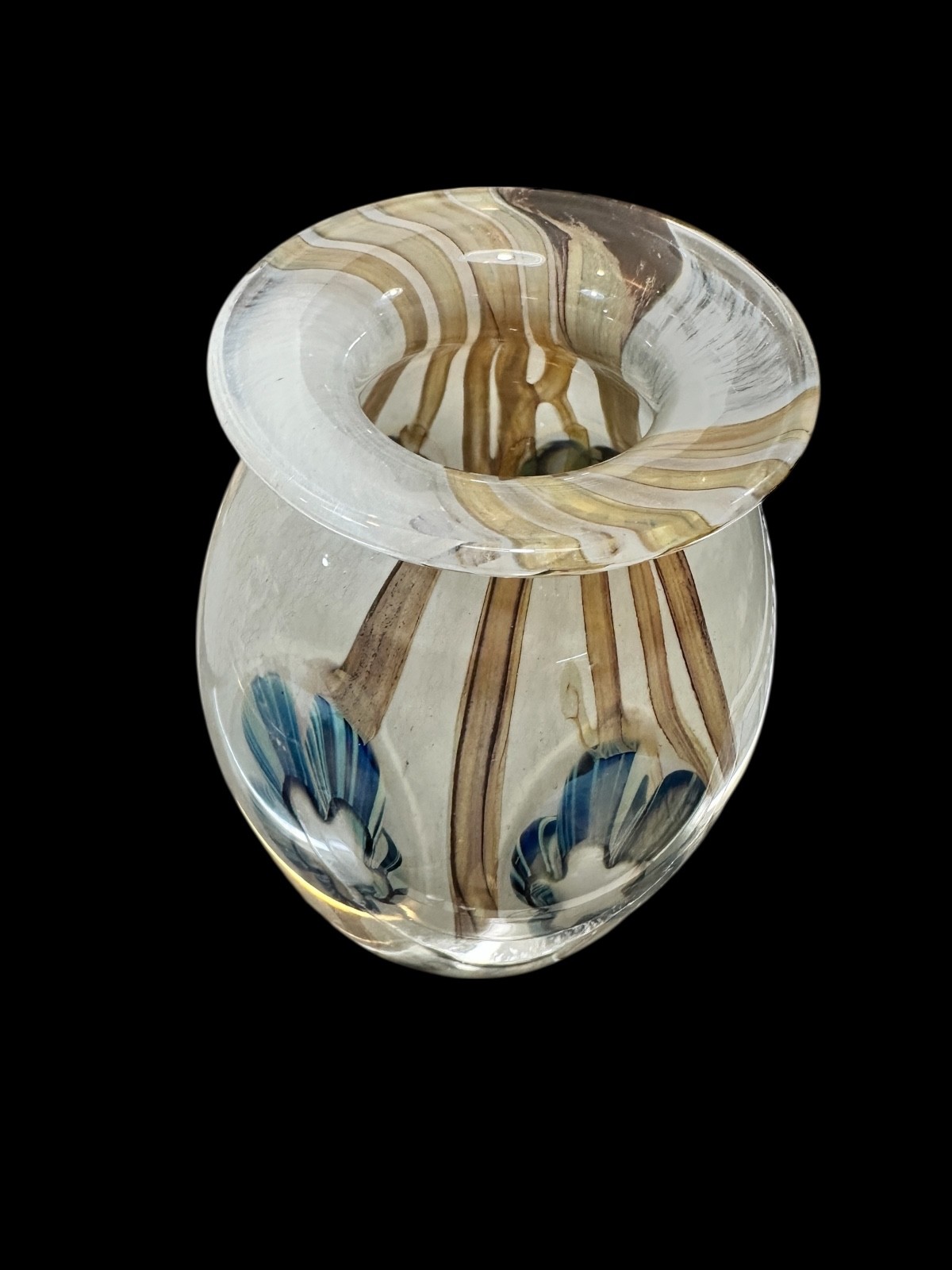 ROBERT EICKHOLT UNDER THE SEA UNDERWATER ANEMONE RARE ART GLASS VASE 2003