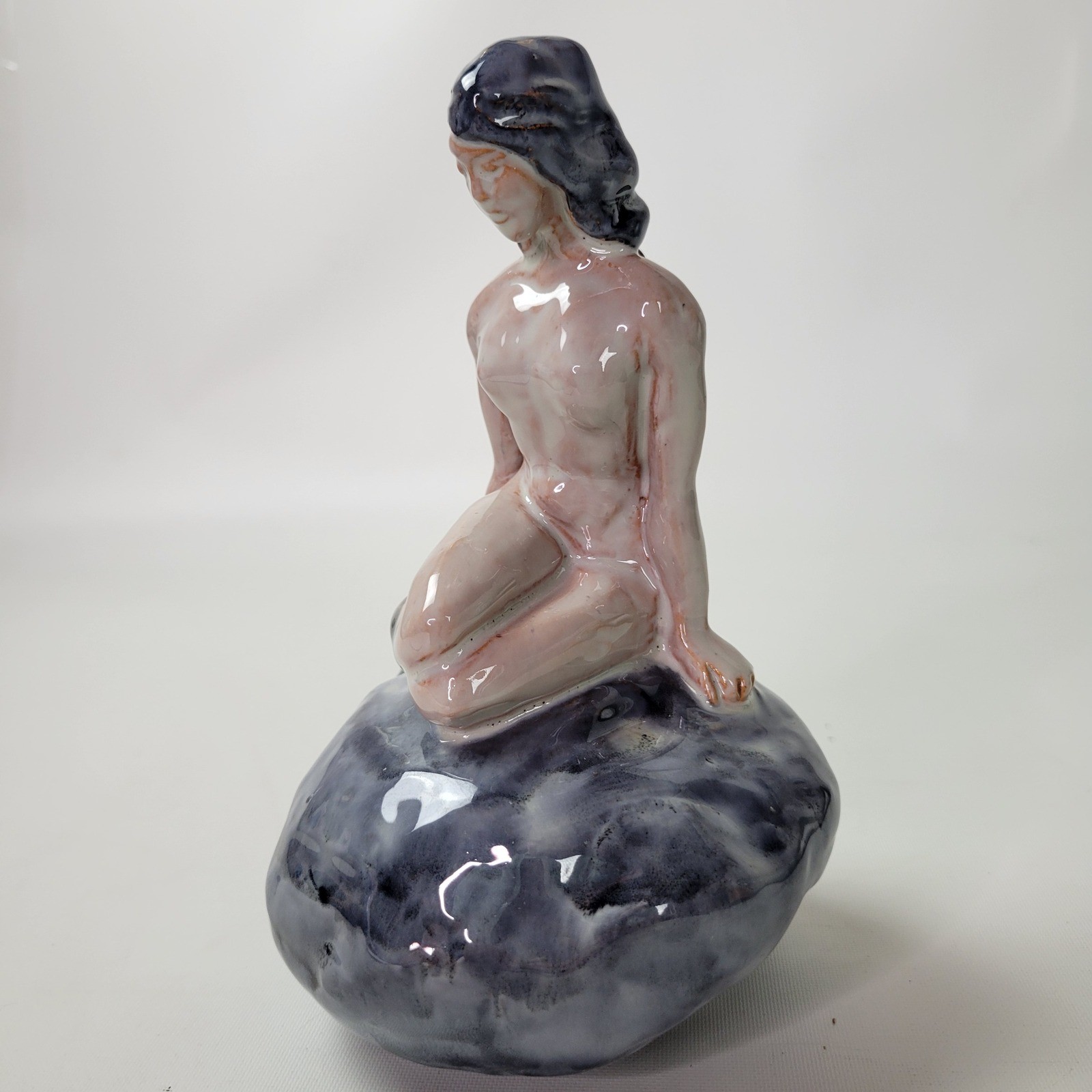 Dissing Keramik Denmark Mermaid Figurine Vintage Danish Pottery Hovedgaard 7.5″