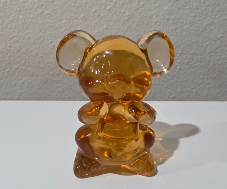 Boyd Glass Willie the Mouse Peach GLOWS